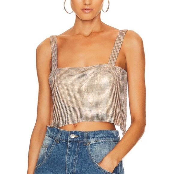 SNDYS Tops - Revolve SNDYS Audrina Top in Gold Size XS NWT